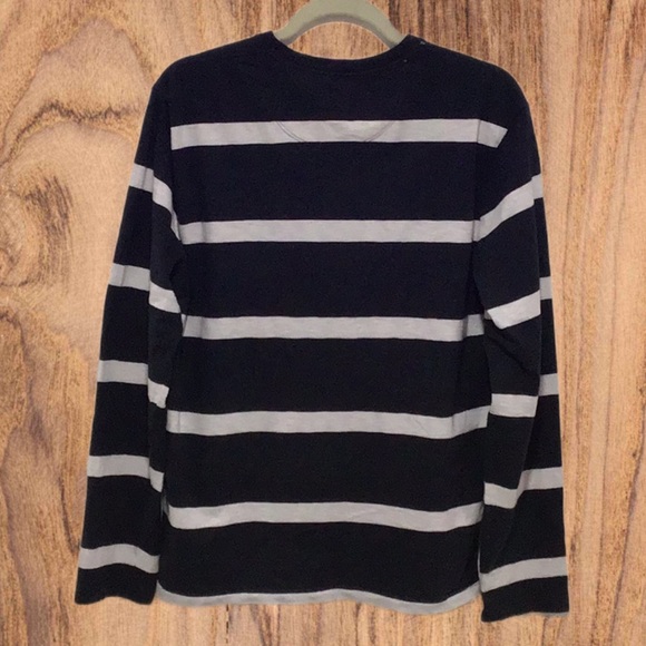 GAP Striped Tee, Black and Gray, Size Large - Picture 2 of 6